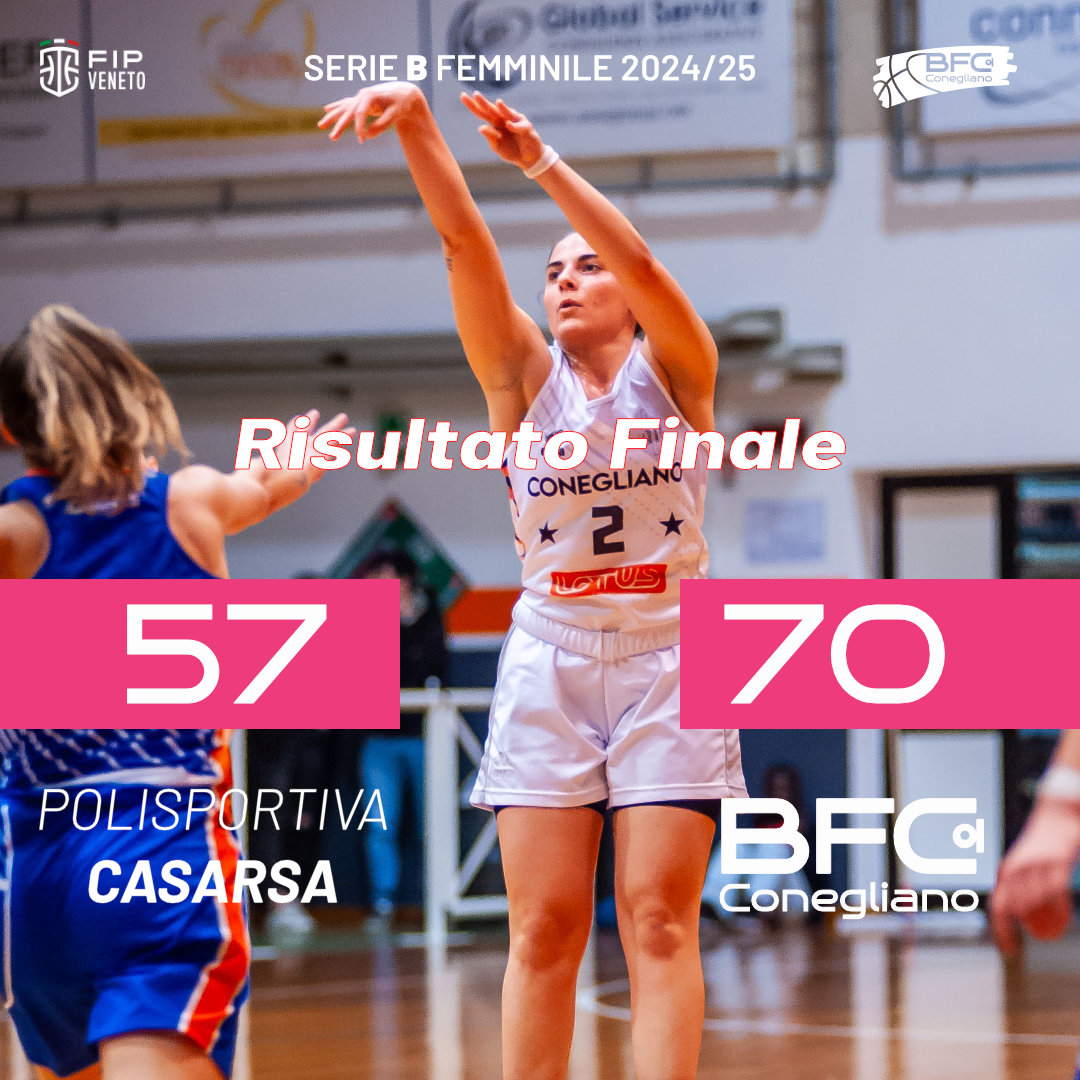 SERIE B FEMMINILE | 3a GIORNATA DI RITORNO | CASARSA 57 – 70 BFC - BFC Basket femminile